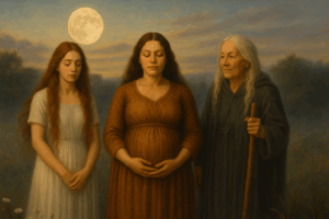 La Diosa Triple: Doncella, Madre y Anciana.