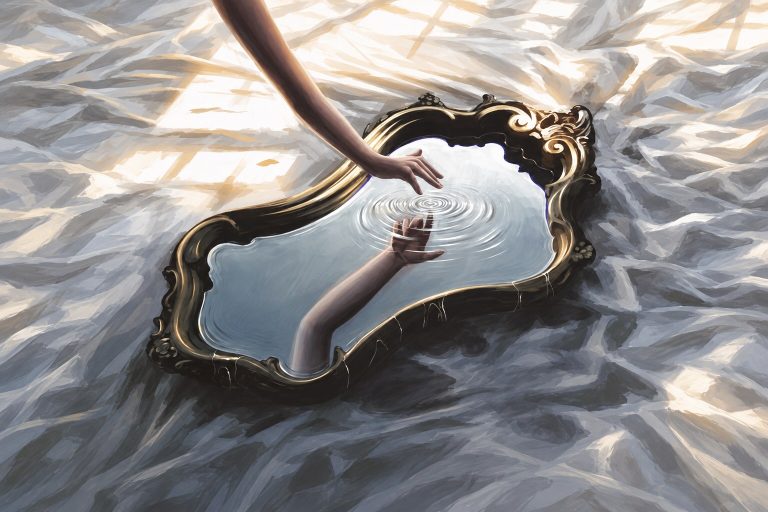 Imagen de portada de «La Ley del Espejo: Reflexiones sobre la realidad».