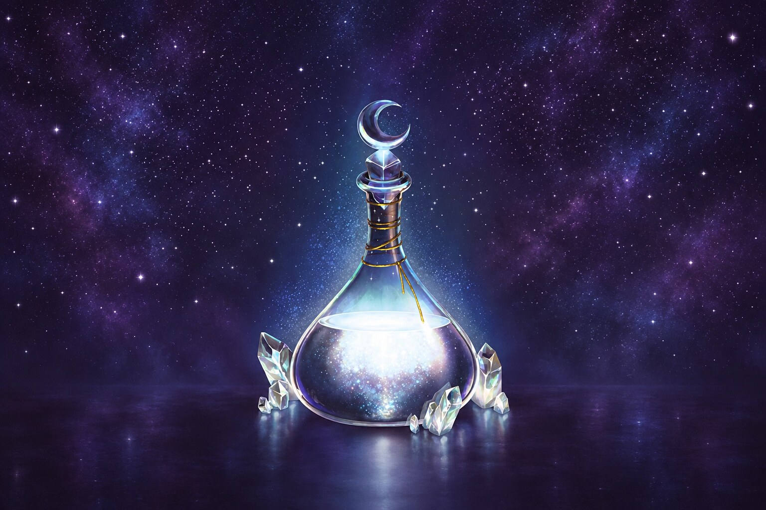 Imagen de portada de «Pócimas Mágicas y el Agua de Luna: Preparación y usos».